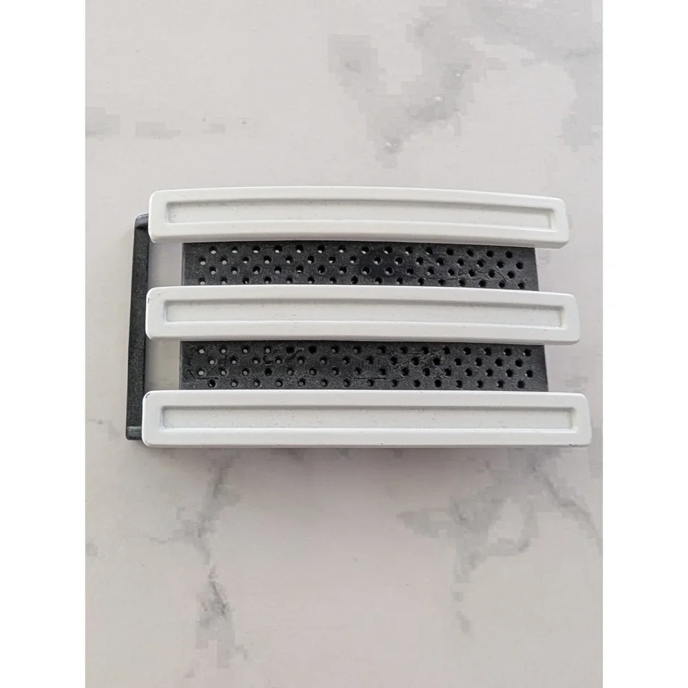 Adidas Golf Tour Belt Buckle White Black Raised 3 Stripe Plaque Mens
